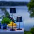 Lampe à poser extérieur rechargeable LED nickel XAANA blanc chaud - BRILLIANT