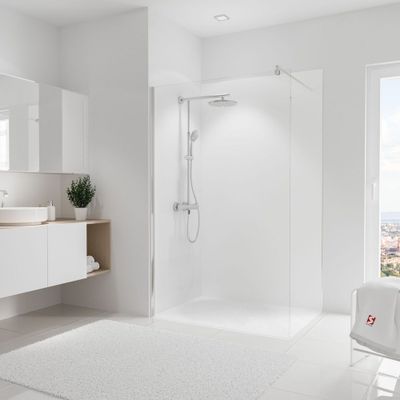 Panneau mural de douche 120x210 cm blanc DécoDesign Couleur - SCHULTE
