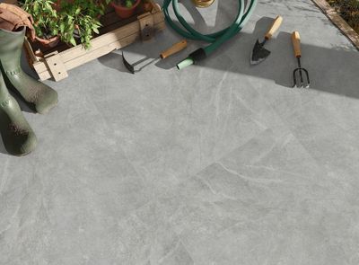 Carrelage sol extérieur gris PIZARRA ép 20 mm 60,3 x 60,3 cm paquet de 0,72 m² CERAM INDUSTRIE