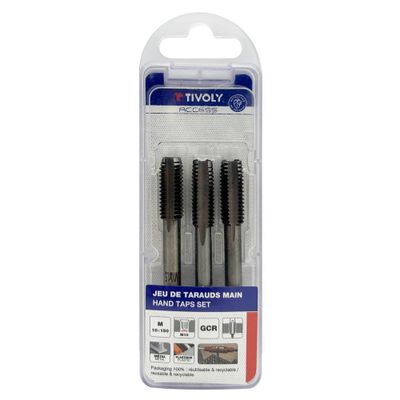 Jeu de 3 tarauds main M10 x 150 - TIVOLY