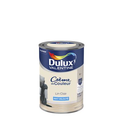 Peinture Crème de Couleur Lin Clair mat 1,25 l - DULUX VALENTINE