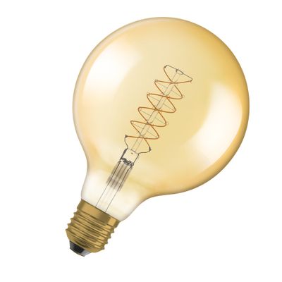 Ampoule LED Globe E27 Ambrée variable 7W=600 lumens Blanc chaud OSRAM