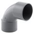 Coude PVC évacuation 87° femelle/femelle Ø32 - FITT