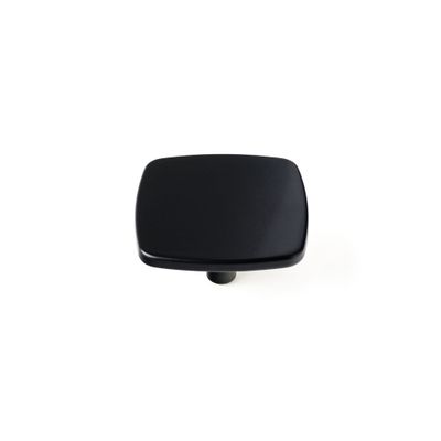 Bouton de meuble carré noir mat 42 x 42 mm REI