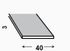 Profilé plat PVC blanc 40 x 3 mm 2 m CQFD