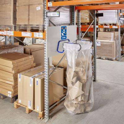 Support sac poubelle mural 240 et 400 litres par 2 MOTTEZ
