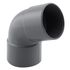 Coude PVC évacuation 67° femelle/femelle Ø40 - FITT