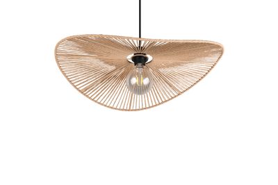 Suspension E27 Ø58 cm Laurine fil de papier naturel 40W - CASALUM