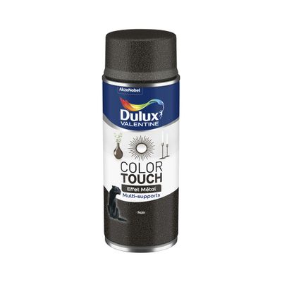 Bombe de peinture Color Touch effet métal noir 400 mL - DULUX VALENTINE