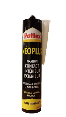 Colle de fixation néoprène Neoplus blanc cartouche 345 g - PATTEX
