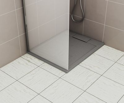 Receveur de douche 80x100 cm résine gris mat Island - OCEA