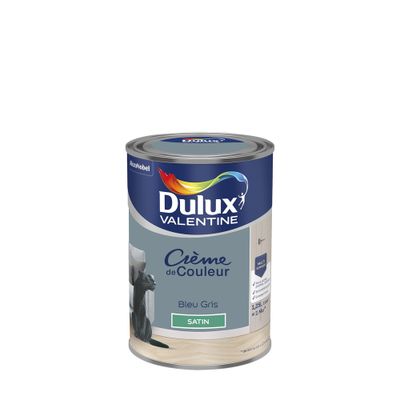 Peinture crème de couleur Bleu Gris Satin 1,25 L - DULUX VALENTINE