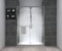 Porte de douche coulissante 140x195 cm profilé chrome verre sérigraphié 6 mm Serenity - OCEA