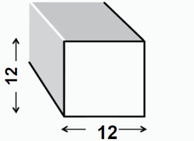 Profilé carré acier laminé 12 x 12 mm 2 m CQFD
