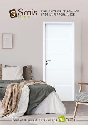 Bloc-porte postformé prépeint QUADRIZ H.204 X l.83 cm poussant gauche SMIS