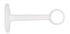 Support de barre de penderie L 70 mm diam 16 mm Finition blanc par 2 MOBOIS