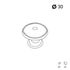Bouton de meuble rond vieux laiton diamètre 30 mm REI