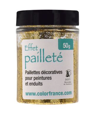 Paillettes dorées pour peinture et enduit 50 gr - COLOR FRANCE