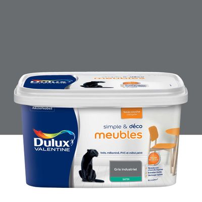 Peinture pour meubles simple & déco Gris Industriel Satin 2 L DULUX VALENTINE