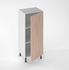 Façade de cuisine 1 porte chêne blanchi 130 x 60 cm pour meuble colonne