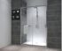 Porte de douche coulissante 140x195 cm profilé chrome verre sérigraphié 6 mm Serenity - OCEA