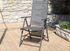 Fauteuil de jardin multipositions AVILA aluminium graphite et toile grise PROLOISIRS Livraison à domicile incluse