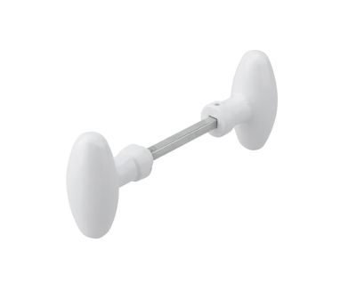 Bouton de porte double ovoide blanc THIRARD