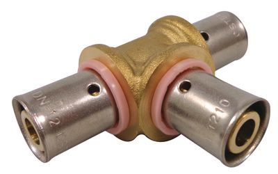 Té égal à sertir pour tube PER diamètre 12 mm