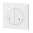 Double interrupteur connecté avec neutre + plaque Blanc - Dooxie with Netatmo