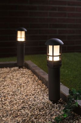 Borne extérieur à piquer LED 26cm Link+Light noir IP65 75 lumens blanc chaud - PAULMANN