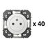 Prises 2 pôles + terre Dooxie affleurante blanc par 40 - LEGRAND