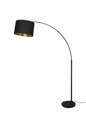 Lampadaire E27 Bolivia noir et or 10W - REALITY