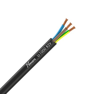 Câble électrique U1000 R2V 3G6 mm² rigide intérieur/extérieur 50 m - NEXANS