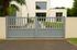 Portail battant aluminium CHAMBERY l.3,5 x H.1,60 m gris clair JARDIMAT