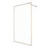 Paroi de douche latérale fixe 140x200 cm profilé or verre transparent 6 mm Golden Edge - AURLANE