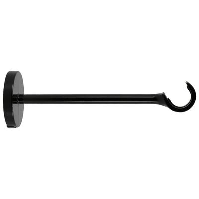Support ouvert en métal diam 20 mm Finition Noir brillant par 2 - MOBOIS