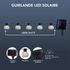 Guirlande lumineuse extérieur solaire LED 6,15 m Kea noir IP44 blanc chaud - TIBELEC