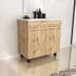 Meuble de salle de bains Timber 2 portes L80 x H83 x P46 cm MDF chêne naturel + vasque céramique blanche- AURLANE