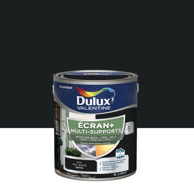 Peinture Ecran+ Multi-supports Satin Noir 2 L - DULUX VALENTINE