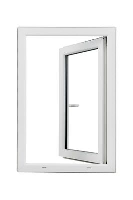 Fenêtre PVC 1 vantail oscillant-battant hauteur 75 x largeur 60 cm tirant droit