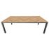Table de jardin fixe Chevron XXL céramique bois foncé rectangulaire 120 x 74 cm - PROLOISIRS