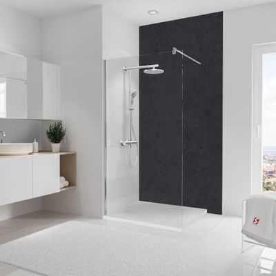 Panneau mural de douche 125x255 cm ardoise DécoDesign Décor - SCHULTE