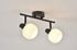 Réglette 2 spots E14 Shelby noir et blanc 2x25W - COREP