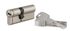 Cylindre de serrure double entrée 40 x 30 mm Transit 1 haute sécurité nickelé 4 clés THIRARD