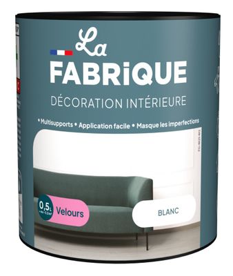 Peinture multi-support velours blanc 0,5 L - LA FABRIQUE