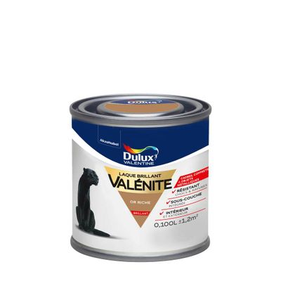 Peinture laque or riche VALENITE finition brillante 100 mL - DULUX VALENTINE