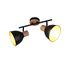 Réglette 2 spots E27 Delume noir et bois 2x40W - REALITY