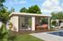 Studio de jardin en bois naturel avec Pergola Lydia - 21,3 m² hors-tout - Livraison à domicile incluse - WHITE WOOD