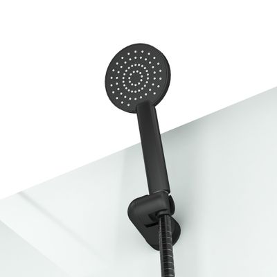 Cabine de douche profilé noir mat et receveur noir 110x80x197 cm Essentiel AURLANE