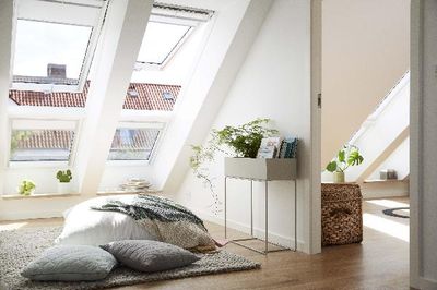 Fenêtre de toit à projection Whitefinish l.114 x H.118 cm Tout Confort GPL SK06 2057 VELUX